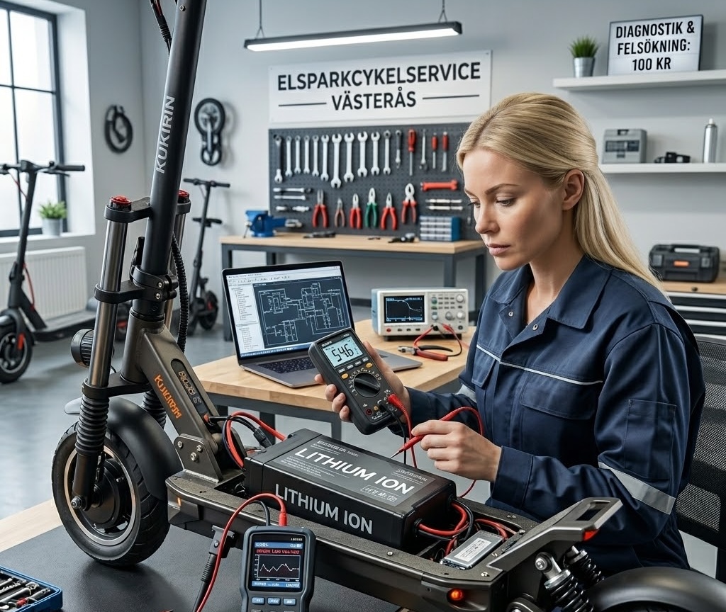 Felsökning och elektronikdiagnostik av elsparkcykel